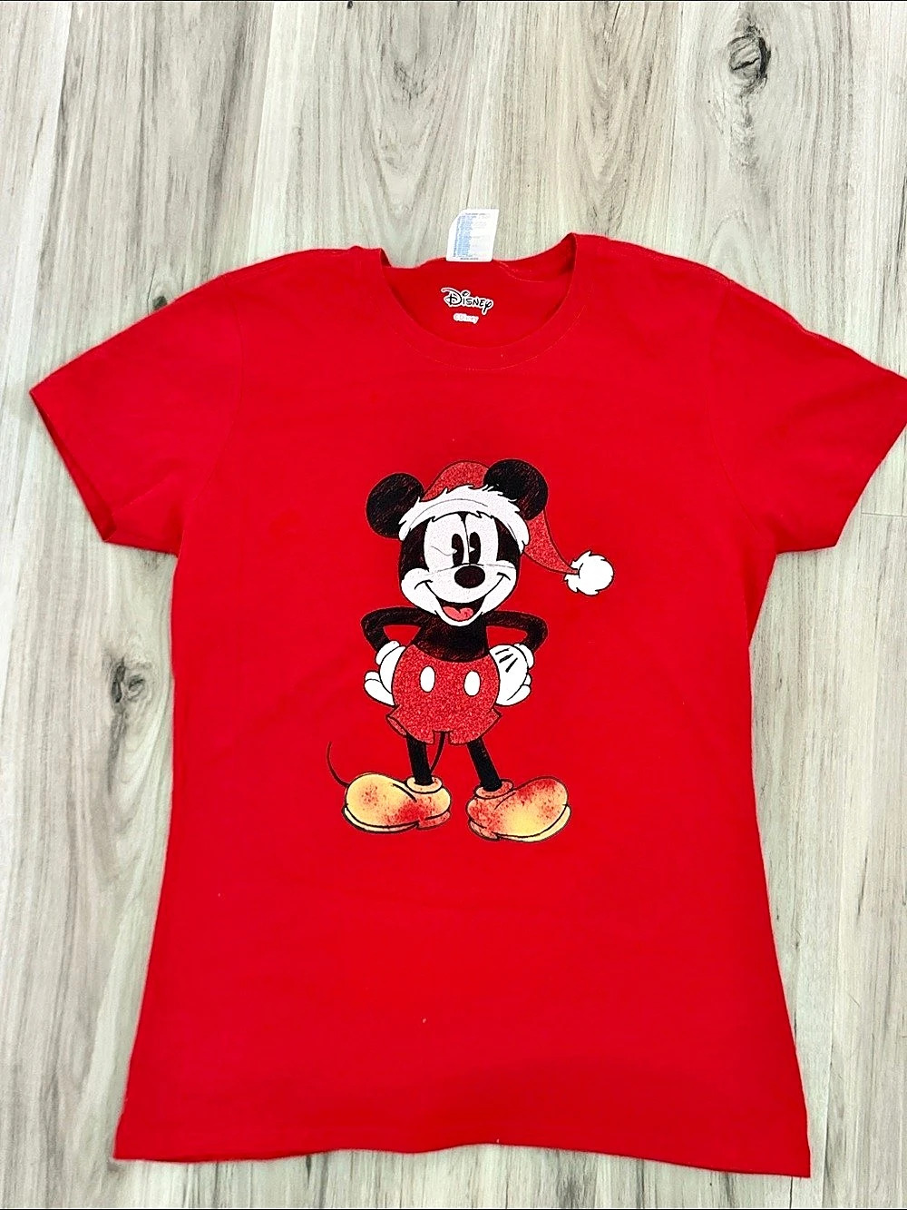 Port & Company Disney Mickey Mouse Santa Hat Fan Favorite T-Shirt Disney Santa s